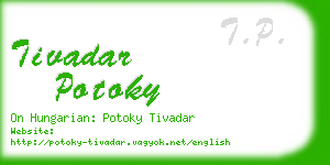 tivadar potoky business card